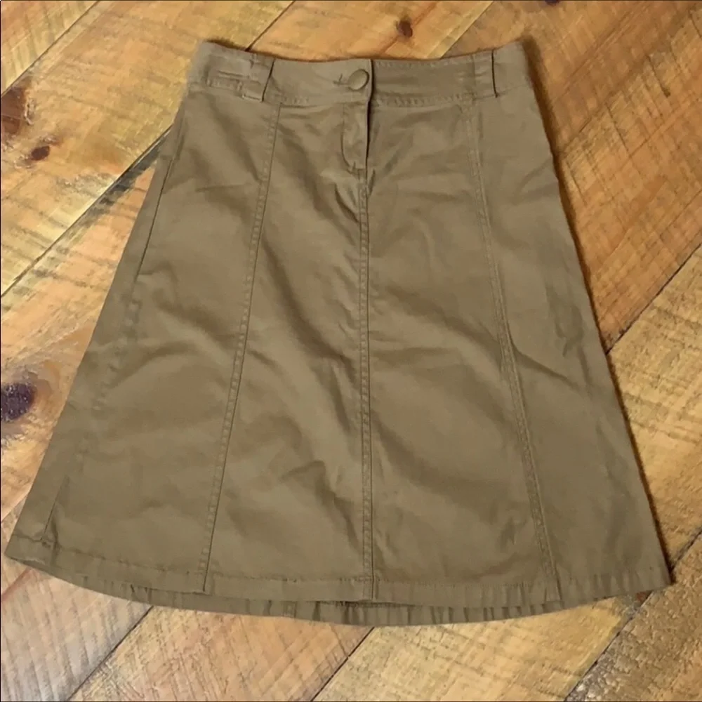 Tulle casual A-line skirt Mustard brown Small